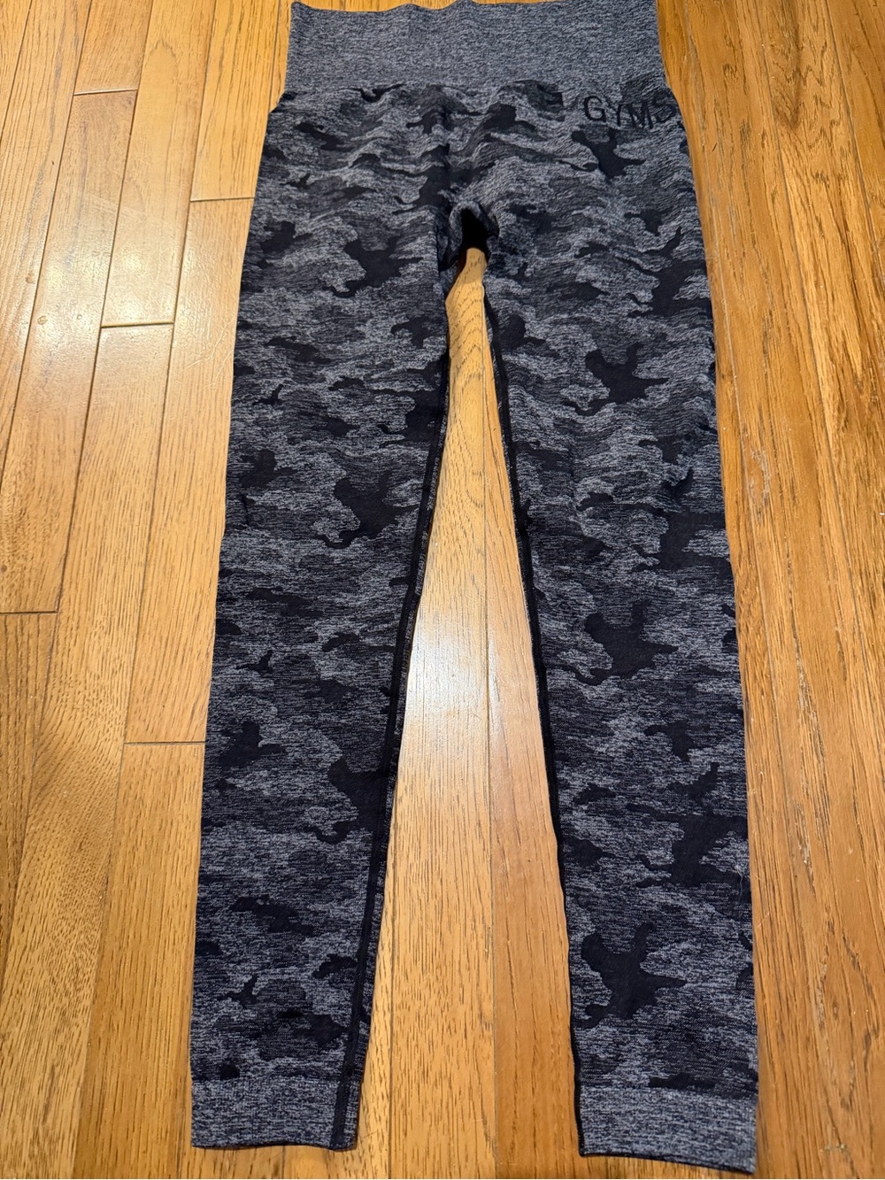 Gymshark Grey & Black Camo Seamless Leggings
